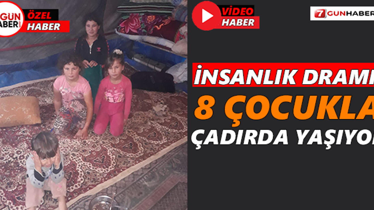 İnsanlık dramı! 8 çocukla çadırda yaşıyor