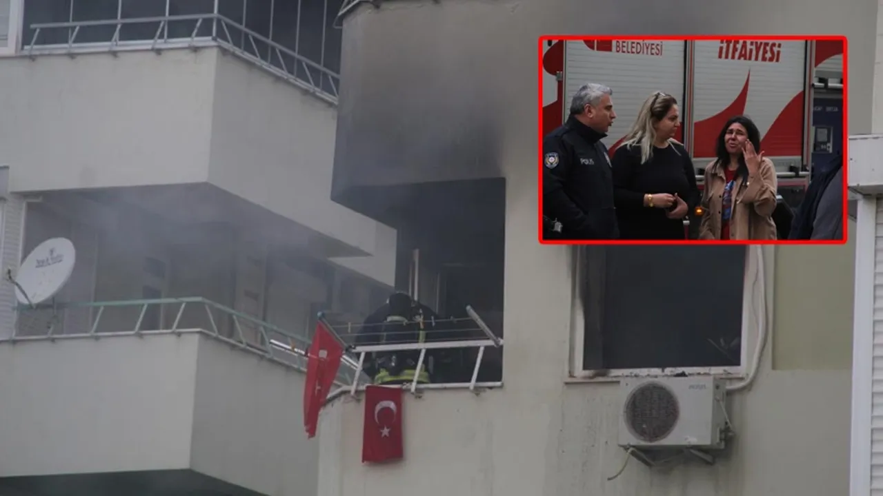 Antalya’da Öğrenci Evinde Yangın Paniği! Gözyaşlarını Tutamadı
