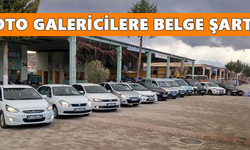 Oto galericilere belge şartı