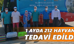 1 ayda 212 hayvan tedavi edildi