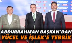 Abdurrahman Başkan’dan Yücel ve İşlek’e tebrik
