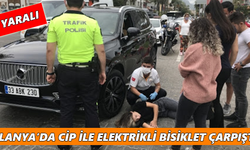 Alanya’da cip ile elektrikli bisiklet çarpıştı: 1 yaralı