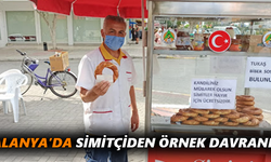 Alanya’da simitçiden örnek davranış