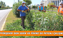 Büyükşehir’den Serik ve Finike’de peyzaj çalışması