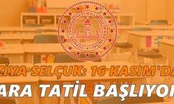 16 Kasım'da ara tatil başlıyor