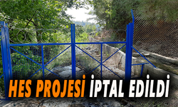 HES Projesi iptal edildi