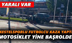 Kestelsporlu futbolcu kaza yaptı! 2 yaralı var