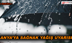 Alanya'ya  sağnak yağış uyarısı geldi