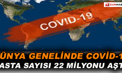 Dünya genelinde  Kovid-19 hastası sayısı 22 milyonu aştı !