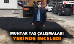 Muhtar Taş çalışmaları yerinde inceledi