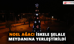 Noel ağacı iskele şelale meydanına yerleştirildi