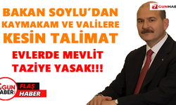 Sülayman Soylu’dan talimat: Evlerde taziye ve mevlit yasak!