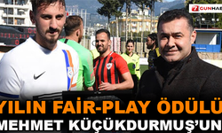 Yılın fair-play ödülü Mehmet Küçükdurmuş’un