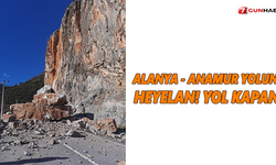 Alanya - Anamur yolunda heyelan! Yol kapandı