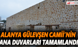 Alanya Gülevşen Camii’nin  ana duvarları tamamlandı