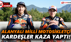 Alanyalı milli motosikletçi kardeşler kaza yaptı!