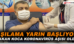Bakan Koca canlı yayında koronavirüs aşısı oldu