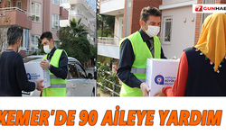 Kemer'de 90 Aileye  yardım