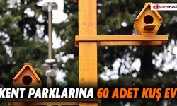 Kent parklarına 60 adet kuş evi