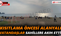 Kısıtlama öncesi Alanya sahillere akın etti