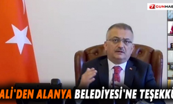 Vali'den Alanya Belediyesi'ne teşekkür