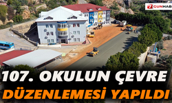 107.Okulun çevre düzenlemesi yapıldı