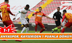 Alanyaspor Kayseri’den 1 puanla dönüyor