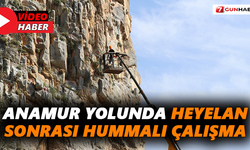 Anamur yolunda heyelan sonrası hummalı çalışma