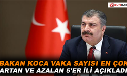 Bakan Koca vaka sayısı en çok artan ve azalan 5'er ili açıkladı