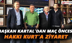 Başkan Kartal’dan maç öncesi Hakkı Kurt’a ziyaret