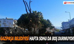 Gazipaşa Belediyesi hafta sonu da boş durmuyor