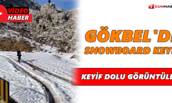 Gökbel'de snowboard keyfi