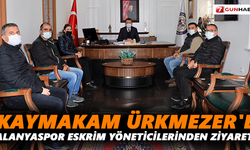Kaymakam Ürkmezer'e Alanyaspor Eskrim yöneticilerinden ziyaret