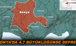 Konya'da 4,7 büyüklüğünde deprem!