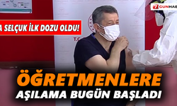 Öğretmenlere aşılama bugün başladı