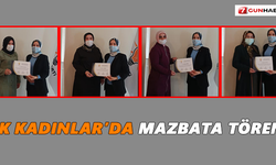 AK Kadınlar’da mazbata töreni