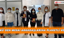 ALKÜ’den mesai arkadaşlarına plaketli veda
