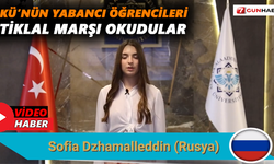 ALKÜ’nün yabancı öğrencileri İstiklal Marşı okudular