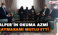 Alper’in okuma azmi Kaymakamı mutlu etti