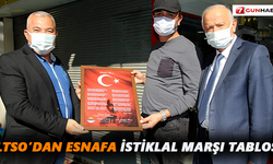 ALTSO’dan esnafa İstiklal Marşı Tablosu