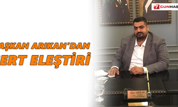 Başkan Arıkan'dan sert eleştiri!