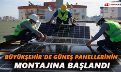Büyükşehir'de güneş panellerinin montajına başlandı