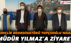 Gençlik Koordinatörü Topçuoğlu’ndan Müdür Yılmaz’a ziyaret