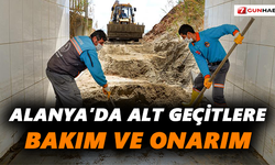 Alanya’da alt geçitlere bakım ve onarım