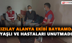 Kızılay Alanya ekibi bayramda hasta ve yaşlıları  unutmadı