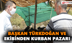 Başkan Türkdoğan ve ekibinden kurban pazarı ziyareti