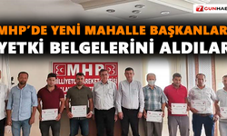Alanya MHP’de mahalle başkanları belgelerini aldılar