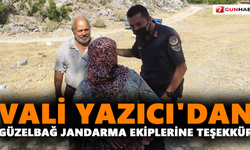 Vali Yazıcı'dan Güzelbağ Jandarma ekiplerine teşekkür