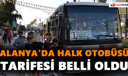 Alanya'da halk otobüsü tarifesi belli oldu