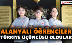 Alanyalı öğrenciler Türkiye üçüncüsü oldular